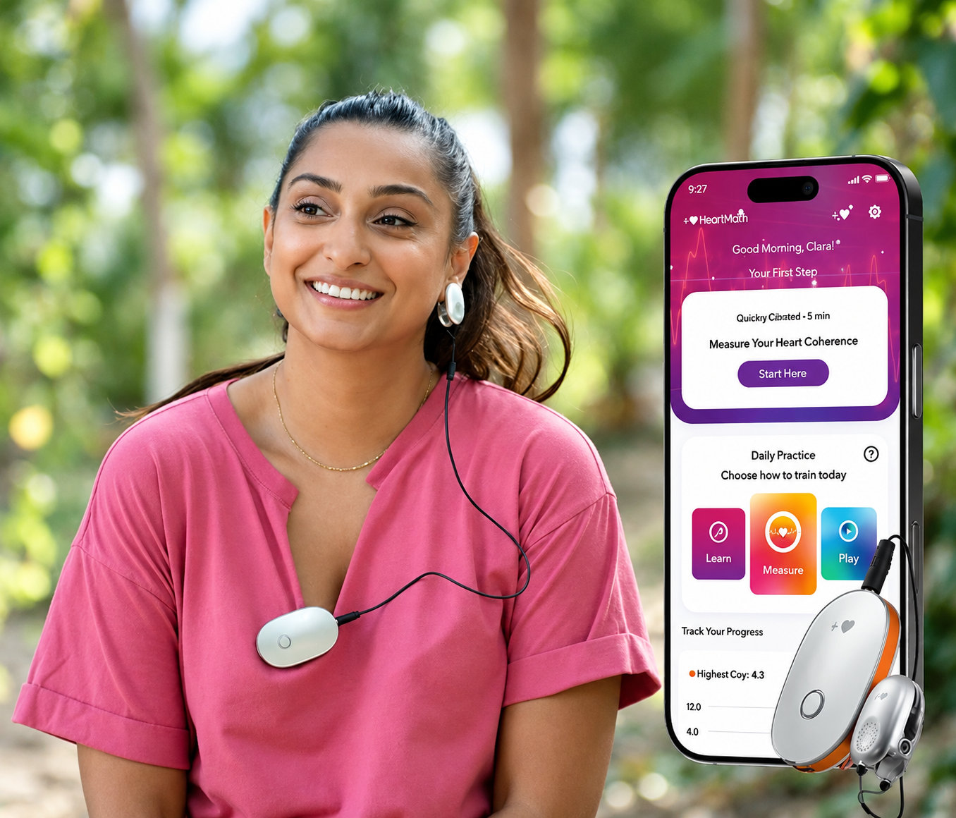 HeartMath Inner Balance in daily use